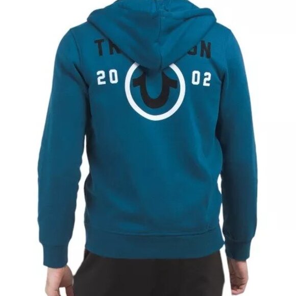 True Religion Men's Fleece Sweatsuit 2 Piece Tracksuit Matching Hoodie Joggers - Picture 4 of 9